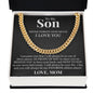 Cuban Link Chain - To My Son "I Will Always Be Your No. 1 Fan"