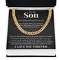 Cuban Link Chain - To My Son "Never Forget How Much I Love You"