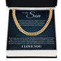 Cuban Link Chain - To My Son "You Are My World"