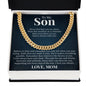 Cuban Link Chain - To My Son "God is Always With You"