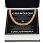 Cuban Link Chain - To my Grandson "Never Forget That I Love You"