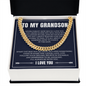 Cuban Link Chain - To My Grandson "Just Do Your Best"