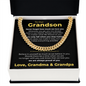 Cuban Link Chain - To My Dearest Grandson "Believe in Yourself"