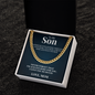 Cuban Link Chain - To My Son "I Love You So Much"