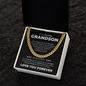 Cuban Link Chain - To My Grandson "Love You Forever"