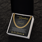 Cuban Link Chain - To My Grandson "I Love You"