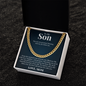 Cuban Link Chain - To My Son "My Greatest Blessing"