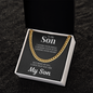 Cuban Link Chain - To My Son "I Adore You"