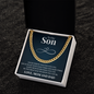Cuban Link Chain - To My Son "Never Forget That We Love You"