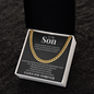 Cuban Link Chain - To My Son "Never Forget That I Love You"