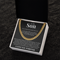 Cuban Link Chain - To My Son "Never Forget How Much I Love You"