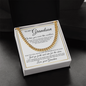 Cuban Link Chain - To My Grandson "You Either Win or Learn"