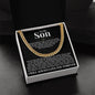 Cuban Link Chain - To My Son "Never Forget That I Love You"