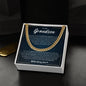 Cuban Link Chain - To My Dearest Grandson "I Will Always be Here"