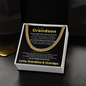 Cuban Link Chain - To My Dearest Grandson "Believe in Yourself"