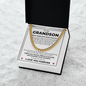 Cuban Link Chain - To My Dearest Grandson "Never Forget How Much I Love You"