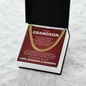 Cuban Link Chain - To Our Grandson "You Make Us Proud"