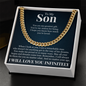 Cuban Link Chain - To My Son "You Are My Greatest Gift"