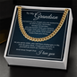 Cuban Link Chain - To My Grandson "I Believe In You"