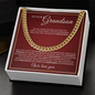 Cuban Link Chain - To My Grandson "Have Kindness In Your Heart"