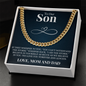 Cuban Link Chain - To Our Son "Believe In Yourself"