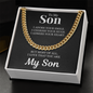 Cuban Link Chain - To My Son "I Adore You"