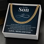 Cuban Link Chain - To My Son "Never Forget That We Love You"