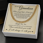 Cuban Link Chain - To My Grandson "Never Forget That I Love You"