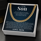 Cuban Link Chain - To My Son "God is Always With You"