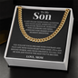 Cuban Link Chain - To My Son "Follow Your Dreams"