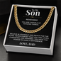 Cuban Link Chain - To My Son "Believe In Yourself"