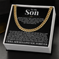 Cuban Link Chain - To My Son "Never Forget That I Love You"