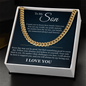 Cuban Link Chain - To My Son "You Are My World"