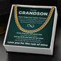 Cuban Link Chain - To My Grandson "Never Forget How Much I Love You"