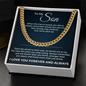 Cuban Link Chain - To My Son "Never Give Up"