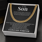 Cuban Link Chain - To My Son "Never Forget That I Love You"