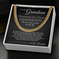 Cuban Link Chain - To My Grandson "Be Brave, Have Courage and Love Life"