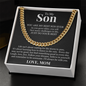 Cuban Link Chain - To My Son "Just Do Your Best"