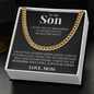 Cuban Link Chain - To My Son "Keep Going Ahead"