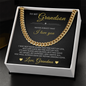 Cuban Link Chain - To My Grandson "I Love You"
