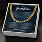 Cuban Link Chain - To My Dearest Grandson "I Will Always be Here"