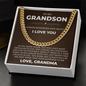 Cuban Link Chain - To My Grandson "Always Remember I Love You"