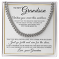 Cuban Link Chain - To My Grandson "You Either Win or Learn"