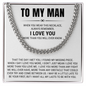 Cuban Link Chain - To My Man "I Love You"
