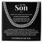Cuban Link Chain - To My Son "I'll Always Be With You"