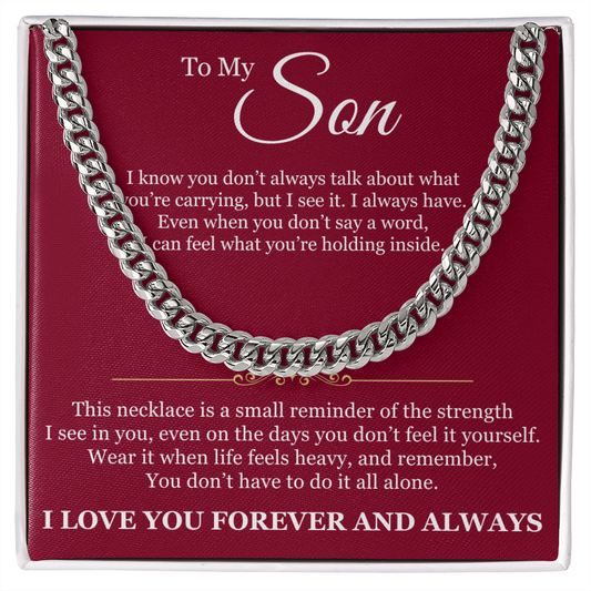 Cuban Link Chain - To My Son
