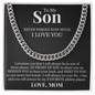 Cuban Link Chain - To My Son "I Will Always Be Your No. 1 Fan"