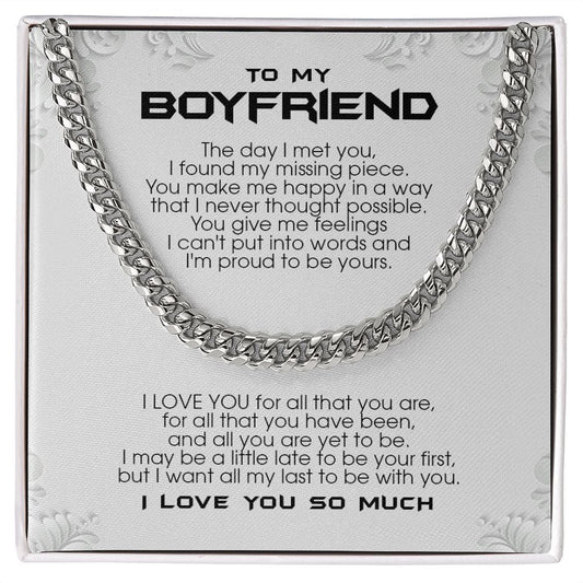 To my Boyfriend, Cuban Link Chain