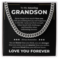 Cuban Link Chain - To My Grandson "Love You Forever"