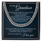 Cuban Link Chain - To My Grandson "I Believe In You"